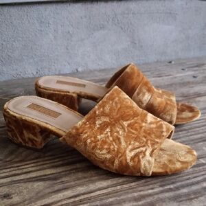 Forever 21 Velvet Slide Block Heels
